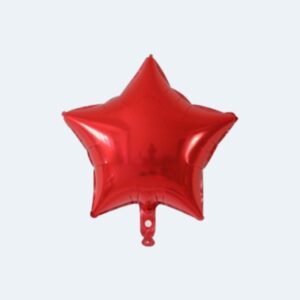 Globo Estrella Rojo Metalizado 45cm